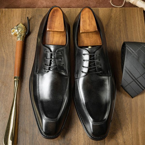 Handmade Pointed Leather Shoes - Image 5
