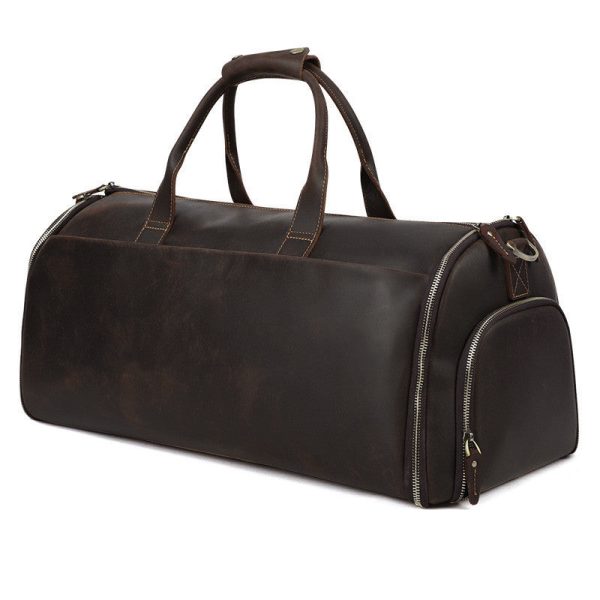 Crazy Horse Leather Retro Duffel Bag - Image 2