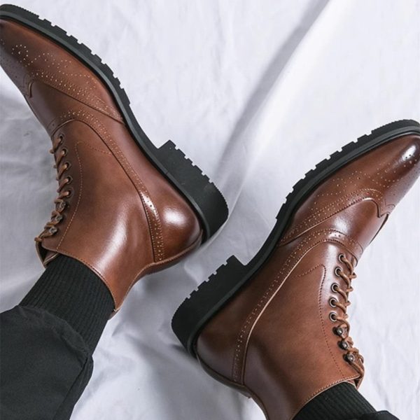 Thick Sole Mid Top Work Shoes - Image 5