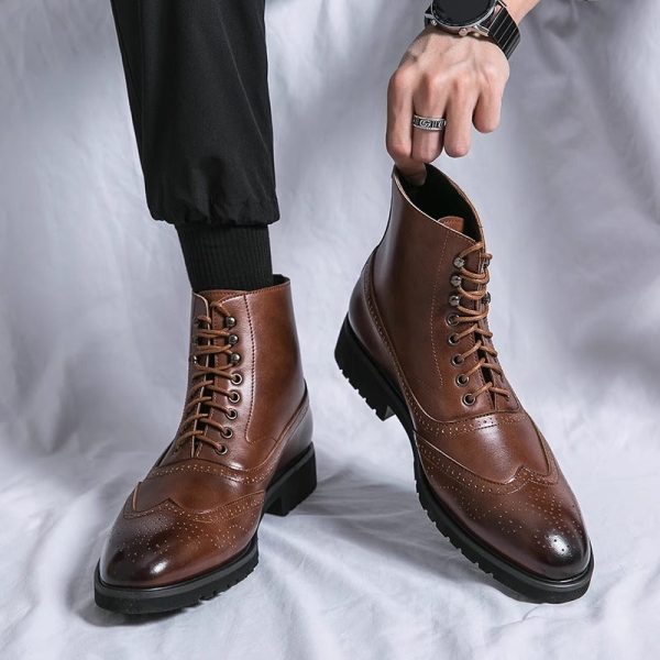 Thick Sole Mid Top Work Shoes - Image 3